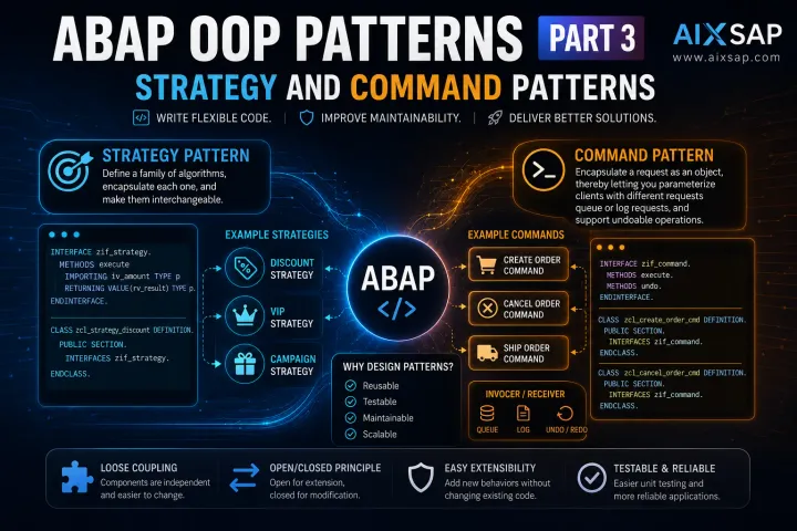 ABAP OOP Patterns Part 3: Strategy and Command Patterns