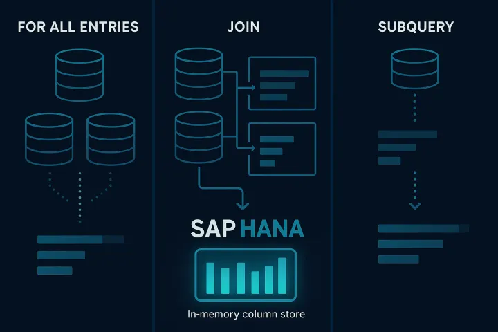 FOR ALL ENTRIES vs JOIN vs Subquery on HANA